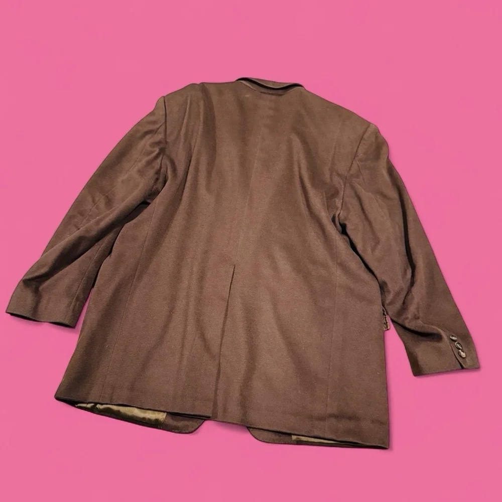 Vintage 80s 100% Cashmere Blazer Holland & Sherry Savile Row Tailored Jacket XL+